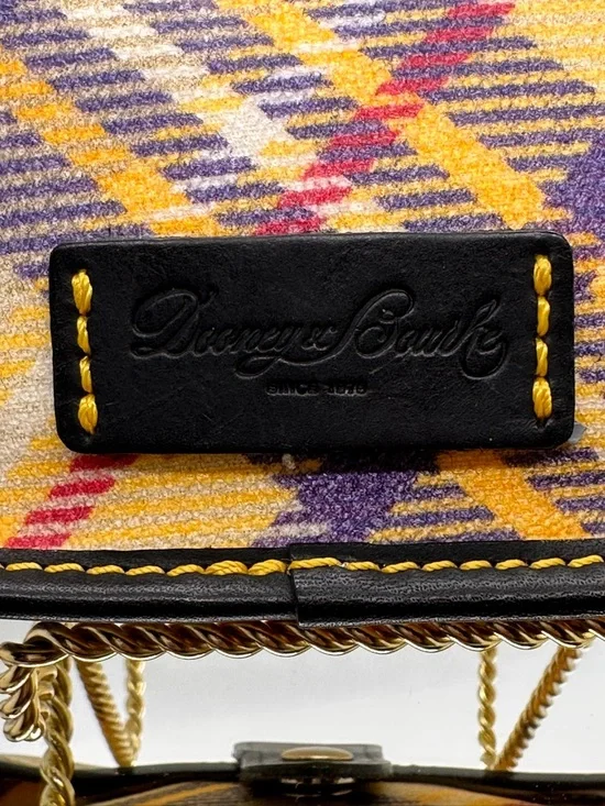 Dooney & Bourke Yellow Plaid Crossbody with Black Trim - Picture 3 of 6